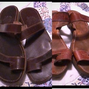 2 pairs of Greek Leather sandals
